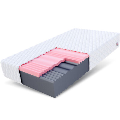 Materasso Ortopedico Oeko-Tex In Schiuma Fredda Bianco 140 X 200 Cm Sfoderabile 88731760 - Foto 4