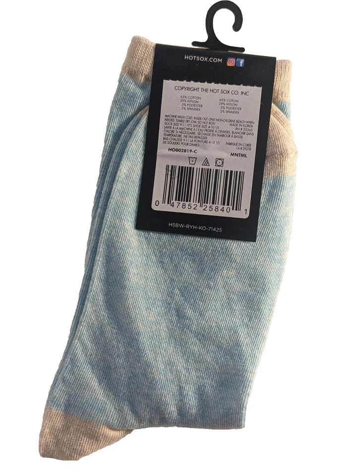 NUEVO ~ Hot Sox ~ Par individual de calcetines para mujer "Cake My Breath Away" ~ Como nuevo 9-11 Foto 2 de 3