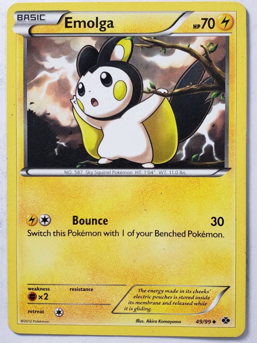 Emolga 49/99 PL - Next Destinies Pokemon Card - Akira Komayama Art