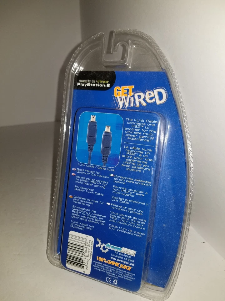 3' Gold FIREWIRE DV I-LINK CABLE IEEE 1394 4 a 4 pinos para Playstation 2 PS2  - Imagem 2 de 2