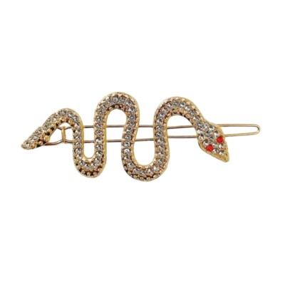 Unique Rhinestones Snake Hair Clip Elegant Hair Pin For Parties And Weddings
