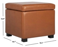 Safavieh JONATHAN OTTOMAN, Reduced Price 2172741481 HUD4007C