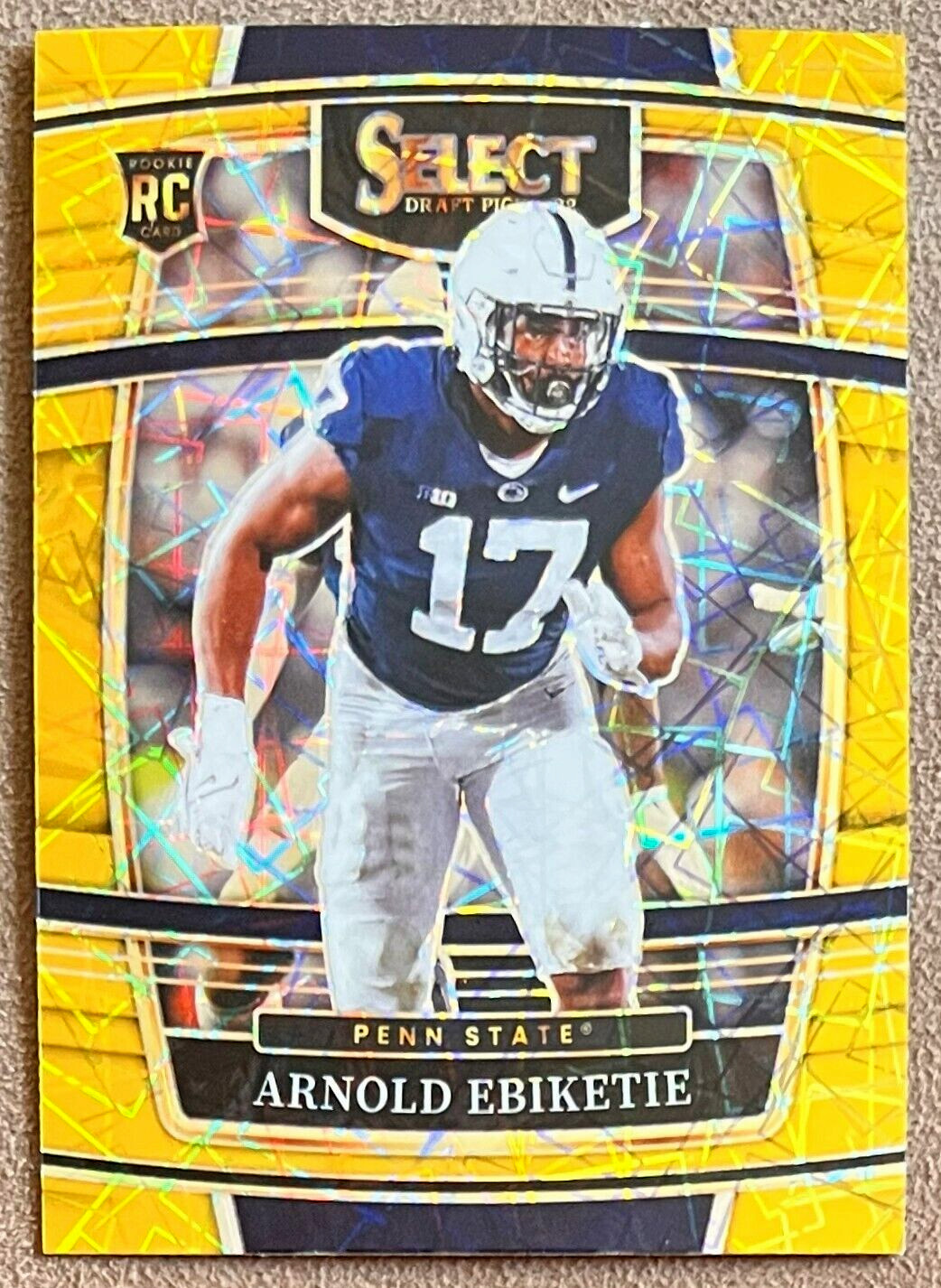 Arnold Ebiketie Panini Select Draft Picks #73 Gold Lazer