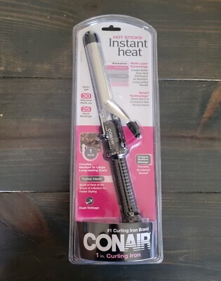 Conair Hot Sticks Smart Technology Chrome Barrel Instant-Heat Curling Iron 1 in