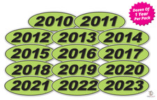 Oval Model Years Vinyl Car Window Stickers (B...