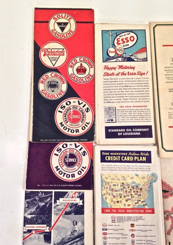 Vintage 1930s 40's Major Oil Companies Advertising Road Maps Lot Of 12 LOOK READ - Picture 17 of 23