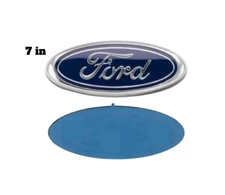 FORD BLUE & CHROME 2005-2014 F150 FRONT GRILLE/ TAILGATE 7 inch Oval Emblem 1PC