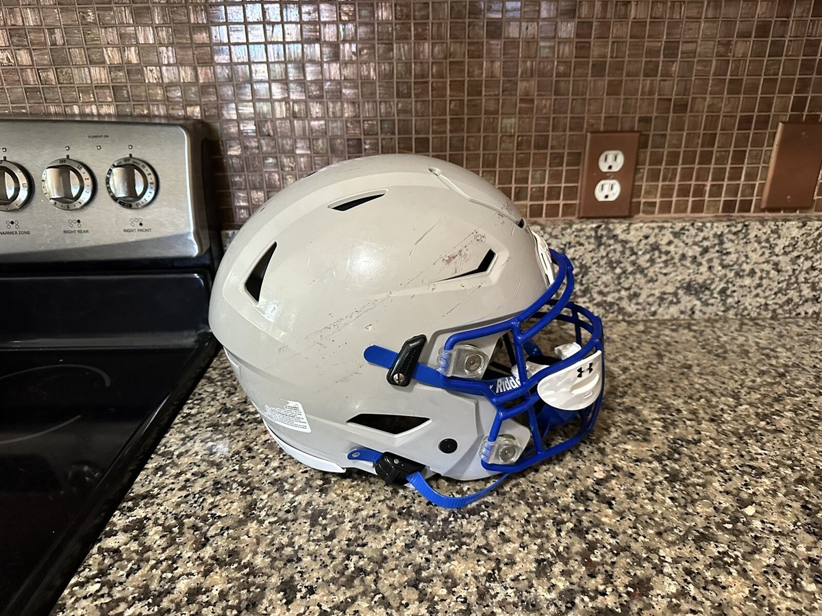 Riddell Speed FLEX Football Helmet Gray w/ Royal Blue