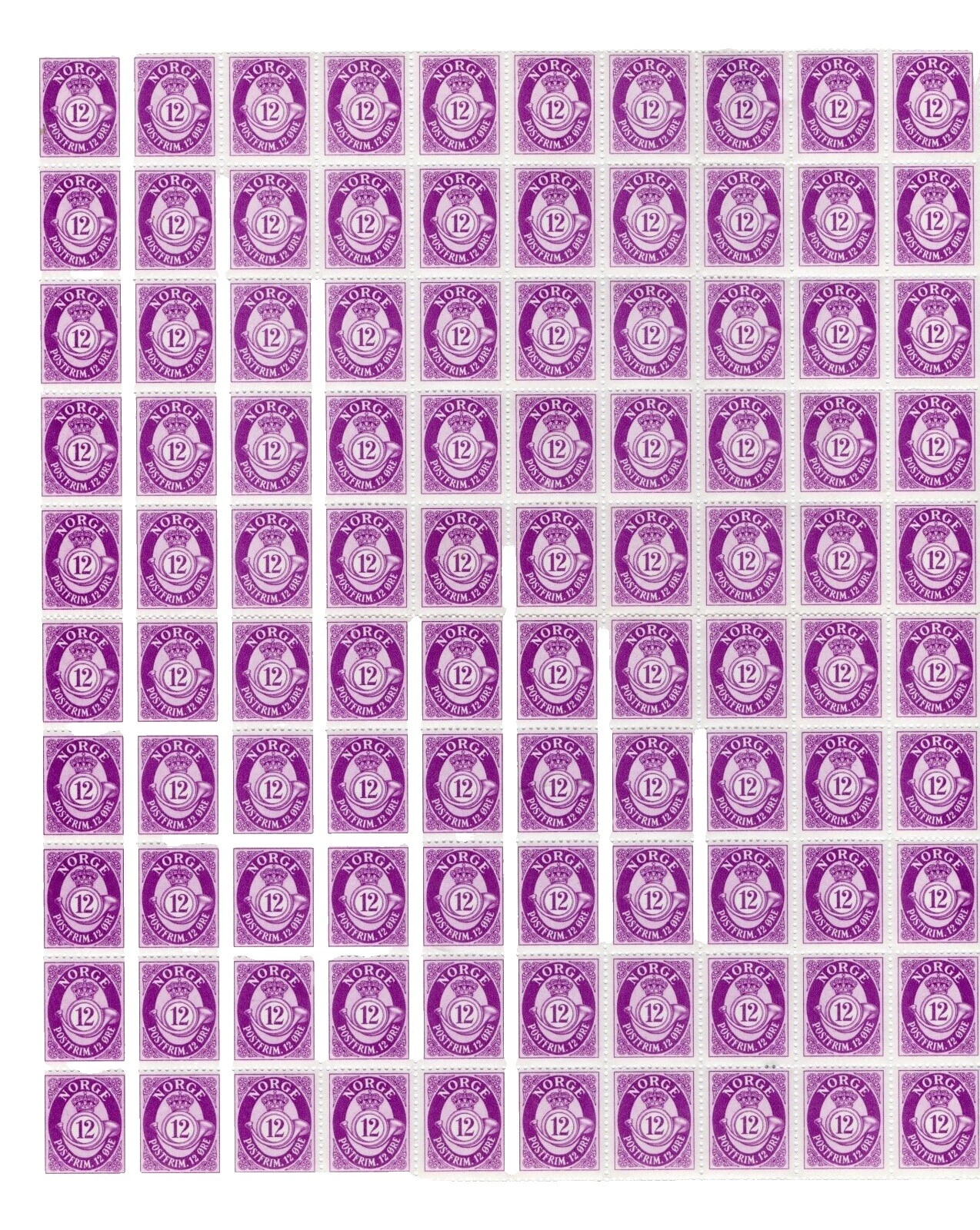 Full Sheet Norwegian Stamps