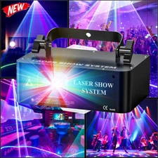 RGB DMX Beam Scanner Stage Effect DJ Lights LED Laser Projector Light Show Disco
