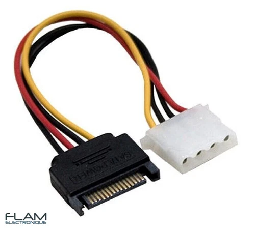 Adaptateur molex femelle vers SATA male /Female molex to SATA male Adapter cable