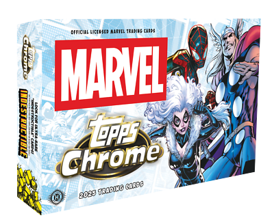 2025 TOPPS CHROME MARVEL COMICS Hobby Box (72 Cards) Brand New
