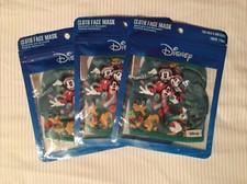 3 - Disney Mickey  Gang Face Mask Set Youth Washable Reusable Pack New