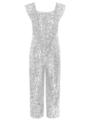 Girls Special Occasion Dress Dazzling Sparkly Outfit Fashion-forward Jumpsuit - Picture 20 of 64