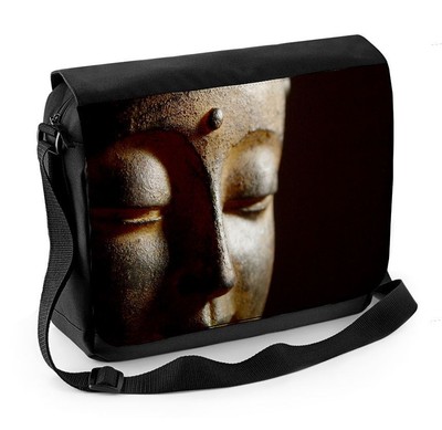 Buddha Head Nahaufnahme Laptop Kuriertasche - buddhistische Buddhismus Meditation