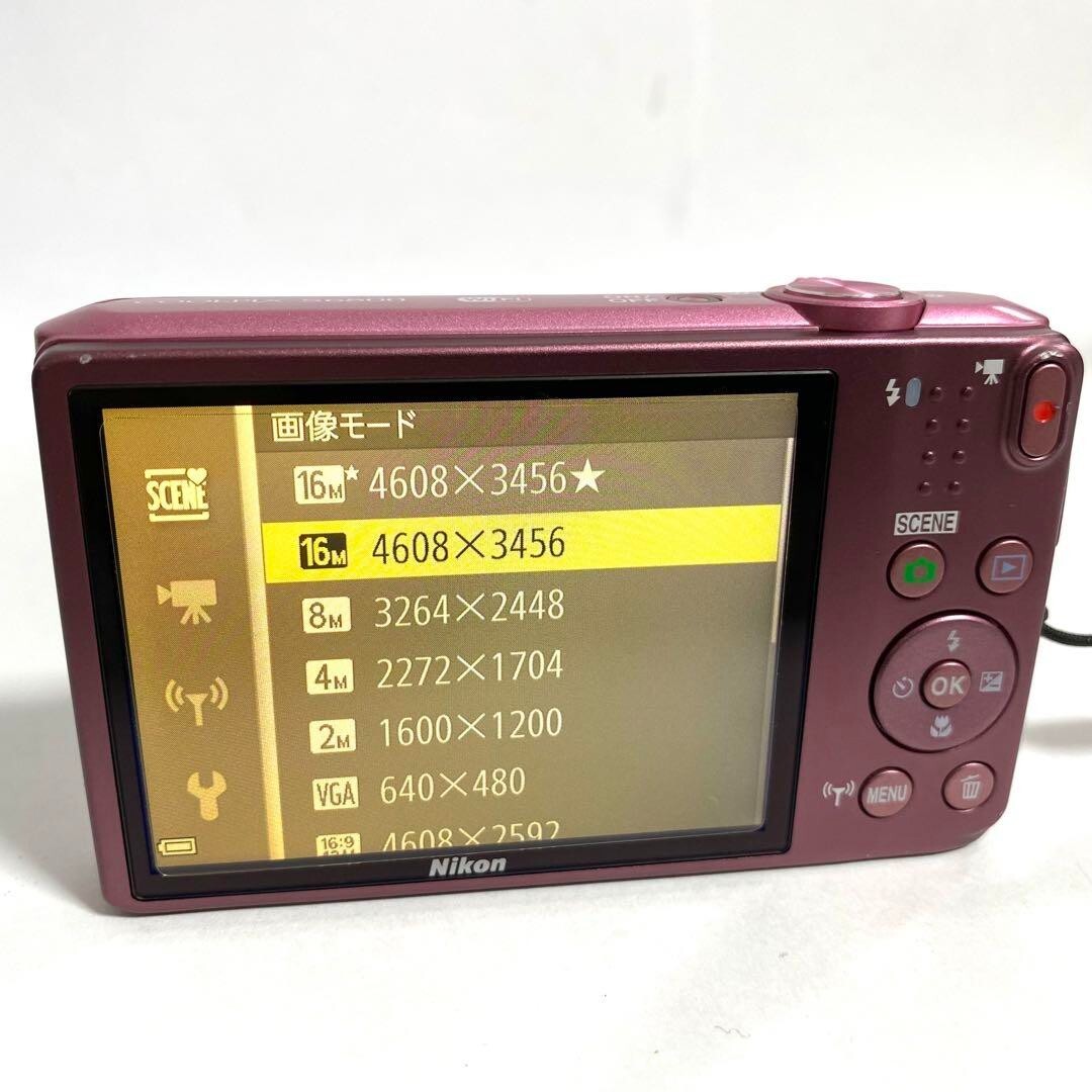 Used] Nikon COOLPIX S6800 Pink 16.0MP 12x Zoom WiFi Digital Camera