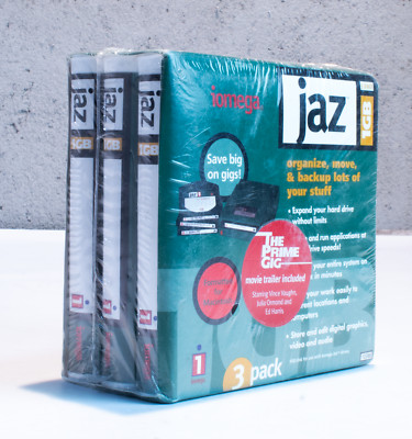 iomega Jaz - 3 Pack of 1GB Disks - Formated for Mac Macintosh New Old Stock