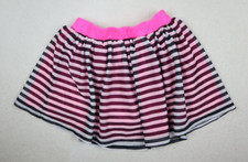 DISNEY - GIRL'S BLACK  WHITE STRIPED MESH SKORT - PINK SHORTS - SIZE L 10-12