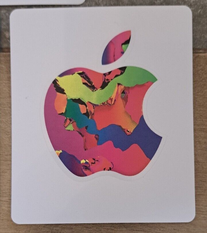 5 Apple Logo Stickers from Apple Gift Cards - NEW