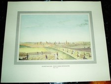 Dortmund Südseite 1820 Umrissradierung Reproduktion