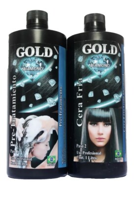 Gold Diamond Alisado Celulas Madres Para El Cabello Keratina Cera