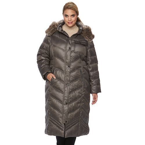 Women's Plus Size Apt. 9 Quilted Hooded Puffer Commuter Coat MSRP $240 (po) - Picture 5 of 5