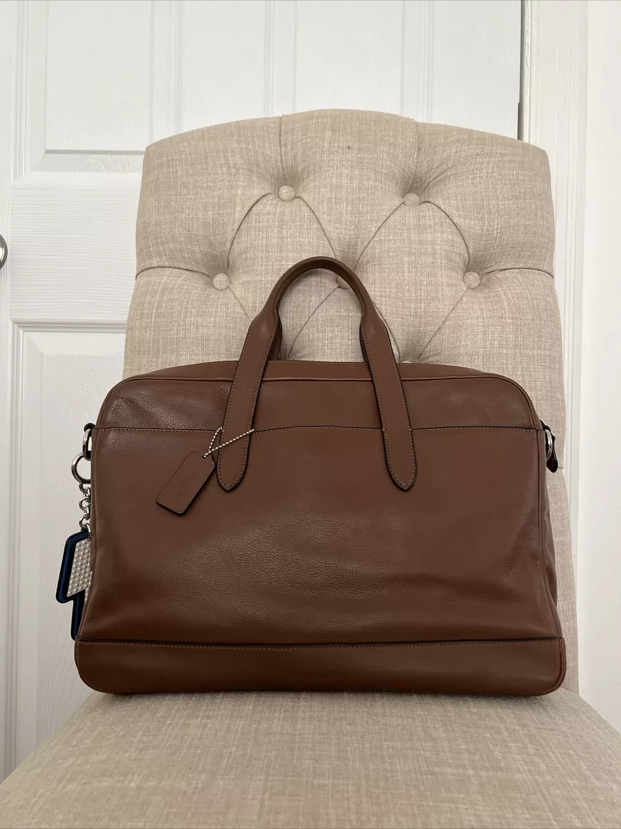 brown coach laptop bag