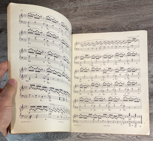 Schubert Impromptus Op 90 Edition Wood Piano Solo Vintage Classic Sheet Music - 第 8/9 張圖片