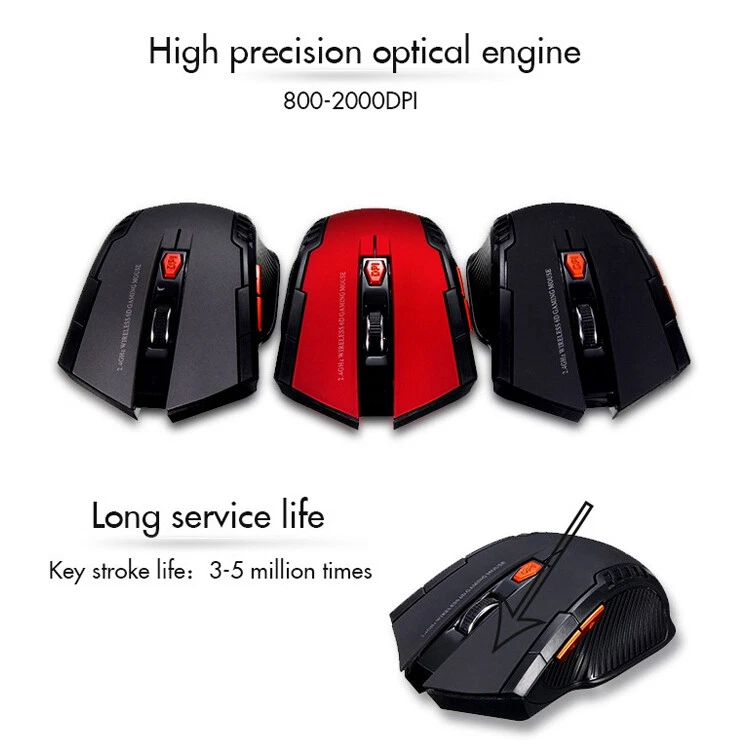 2.4GHz Wireless Computer Mouse, Comfortable, Long-Life, Silent, Long-Range Game - Image 4 of 4