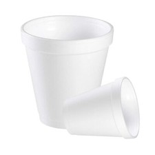 8oz Disposable White Foam Cups - Pack of 50CT. Disposable Hot/Cold Drinking F...