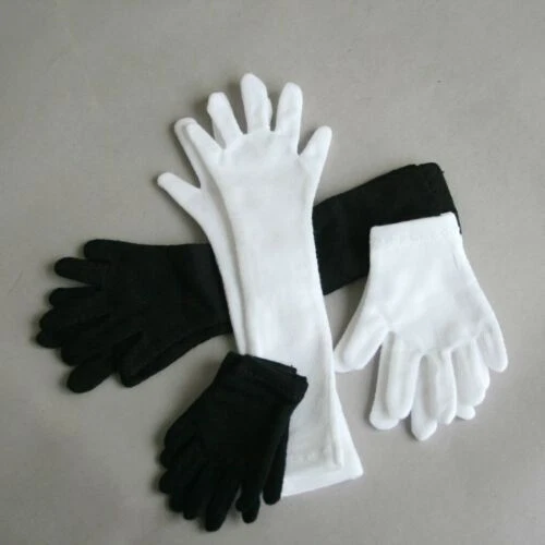 [wamami] White Black Gloves For 1/4 MSD 1/3 DZ SD AOD BJD Dolls Dollfie Outfits
