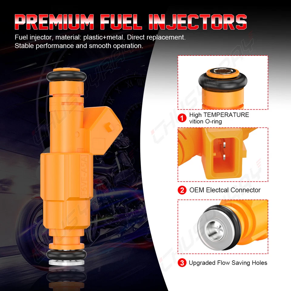 Juego de 8 inyectores de combustible 0280155710 para Ford Mustang GT SVT LX 1986-1995 5,0 L V8 Foto 3 de 4