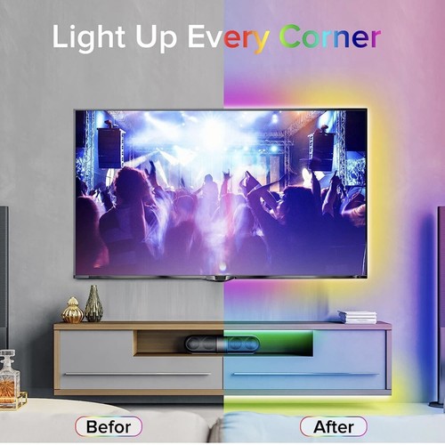 Striscia LED 10 Metri, Bluetooth RGB Smart 10M Con Telecomando, App Controllato, - Foto 6 di 6