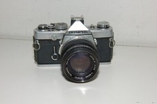 Olympus OM-1 w/ F.Zuiko Auto-S 50mm 1.4 Lens for parts. film door not opening