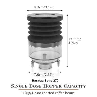 Coffee Beans Grinder Single Dose Hopper For Baratza Sett 270/30 Silicone Bellows