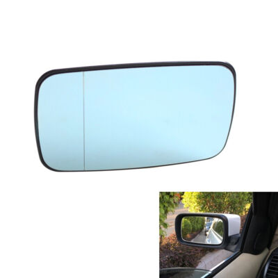 Left Side Door Wing Mirror Glass Heated Blue For BMW E46 325i 01-05 E39 99-03