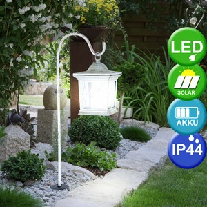Led Garten Beleuchtung Deko Hange Laterne Erdspiess Solar Lampe Akku Leuchte Weiss Ebay