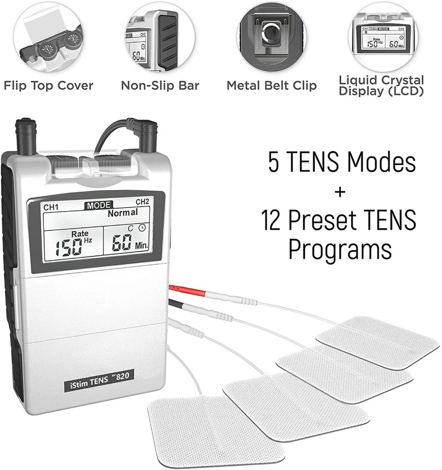 Машина для снятия боли ISTIM Premium EV-820 2-канальный блок Tens без рецепта - Изображение 2 из 4