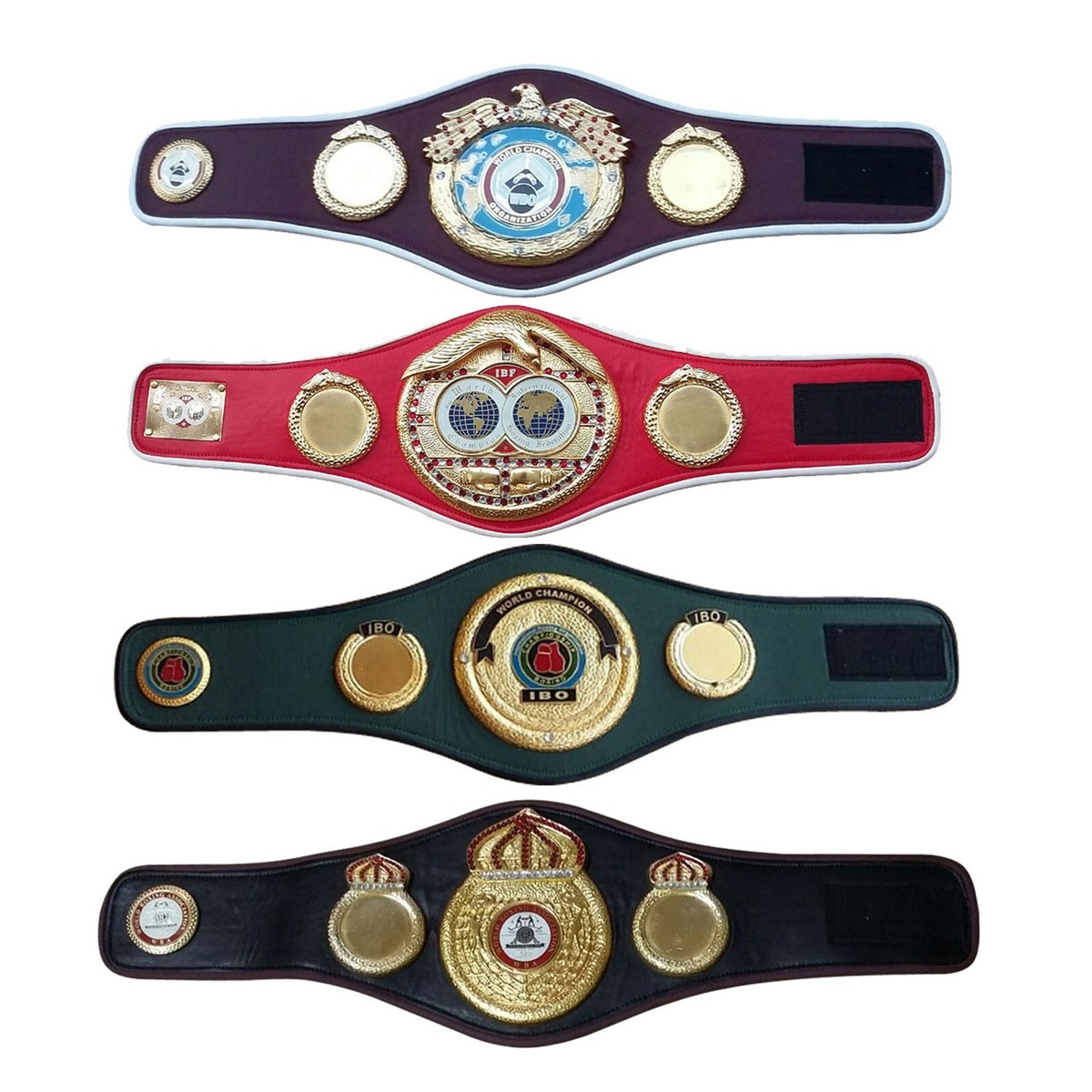 IBFとWBAのチャンピオンベルト WBA IBO IBF WBO MINI Boxing Champion Title Belts Set 4 Mini