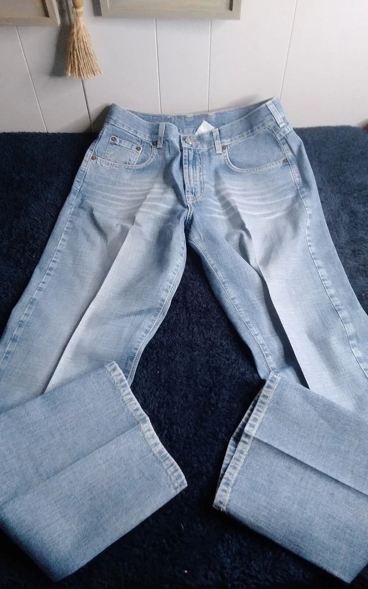 Vtg Lucky Brand Dungarees by Gene Montesano Starched Jeans Womens 8/29 USA  MADE