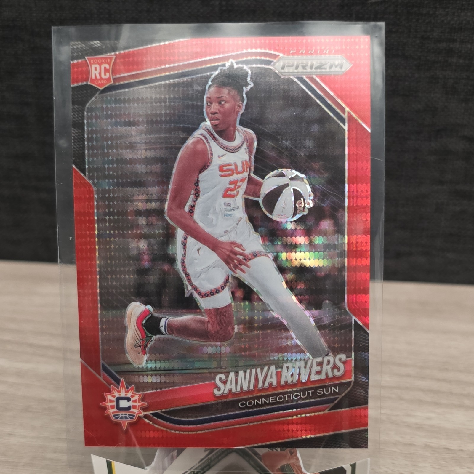2025 Panini Prizm WNBA Saniya Rivers Rookie Red Prizm #131/299 Connecticut Sun
