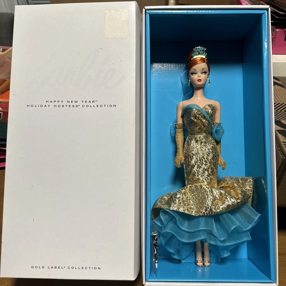 Barbie Niña Muñeca Mattel 2013 Feliz Año Nuevo Barbie Muñeca Vacaciones Anfitriona NRFB Foto 4 de 4