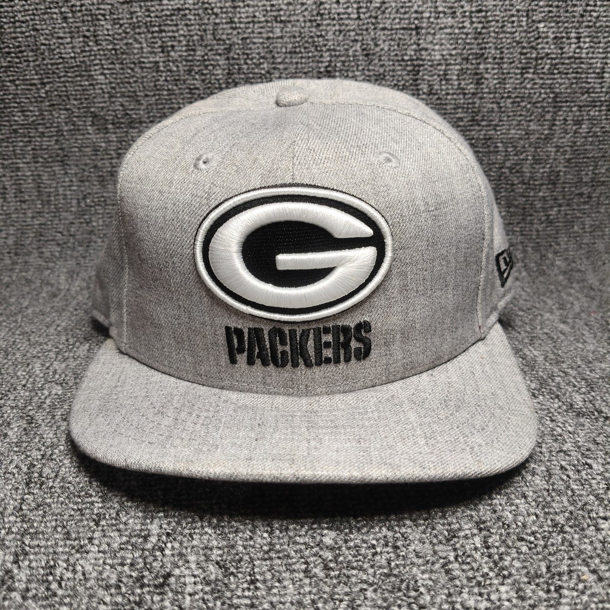 New Era Green Bay Packers NFL 59FIFTY Fitted Hat Cap Size 7 1/2 Grey