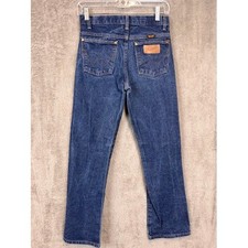 Wrangler Kids Cowboy Cut Dark Wash Denim Rodeo Jeans Size 14 Regular Adjustable