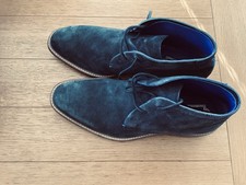 Ted Baker Men's Suede Shoes Size 9 In Navy Blue Brand New