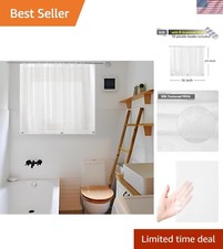 Waterproof Shower Curtain for Window Inside Shower, Plastic Bathroom Window C...