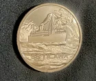 1/2 oz Fine Silver .999 SS Tilawa Shipwreck Silver Voyage Round New
