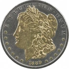 1889 Morgan Silver Dollar Colorized Gold Plated Reverse Proof Look *0502