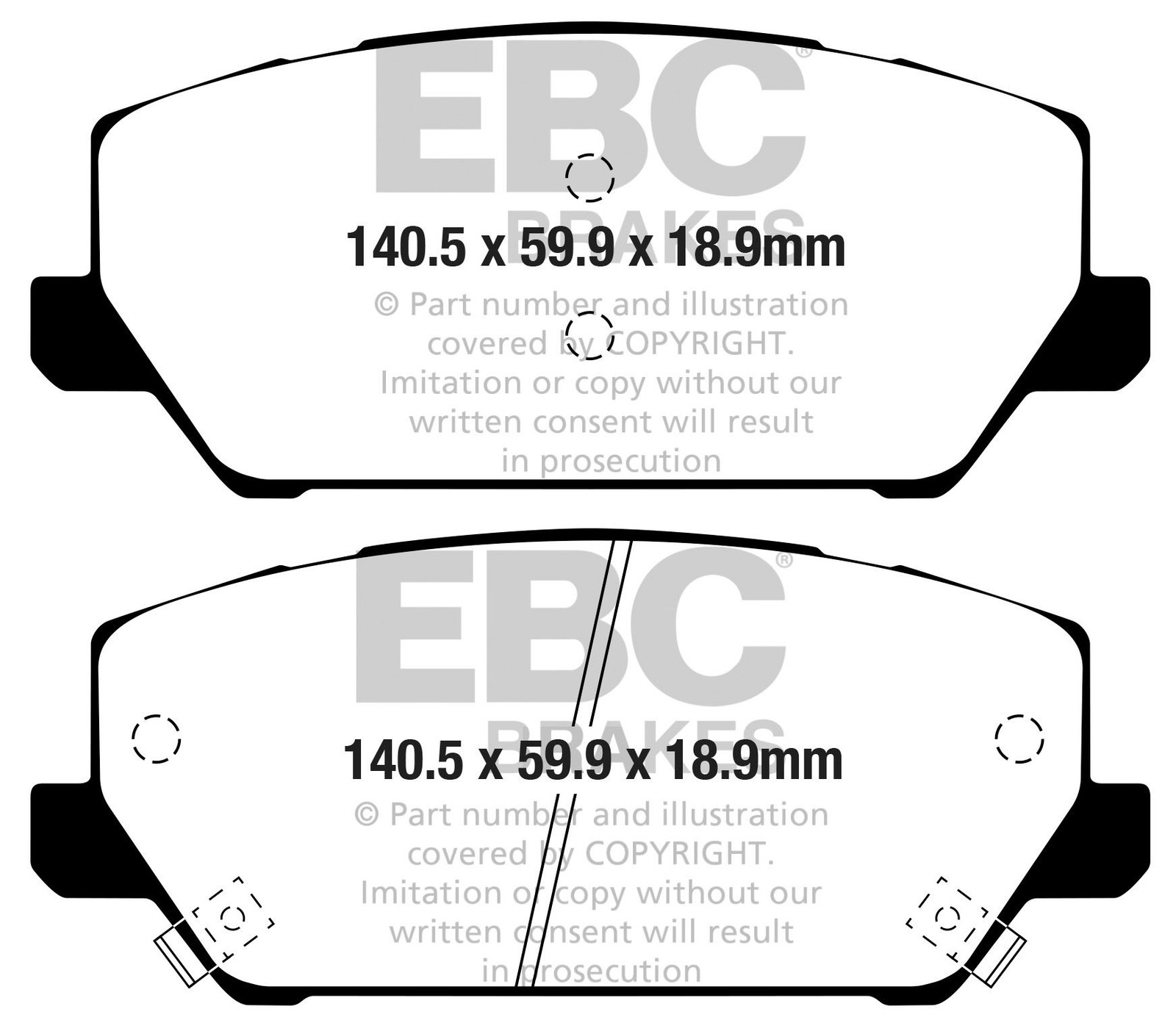 EBC DPX2343 BRAKE PAD SET DISC BRAKE Front