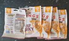 Kings Beef Sweet BBQ Flavour Jerky - 60g High Protein Snack x 5 